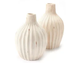 Carved Line Bud Vase, (9.3") -Northlight Outlet Home Store 810603870 810603869 A0 1 1