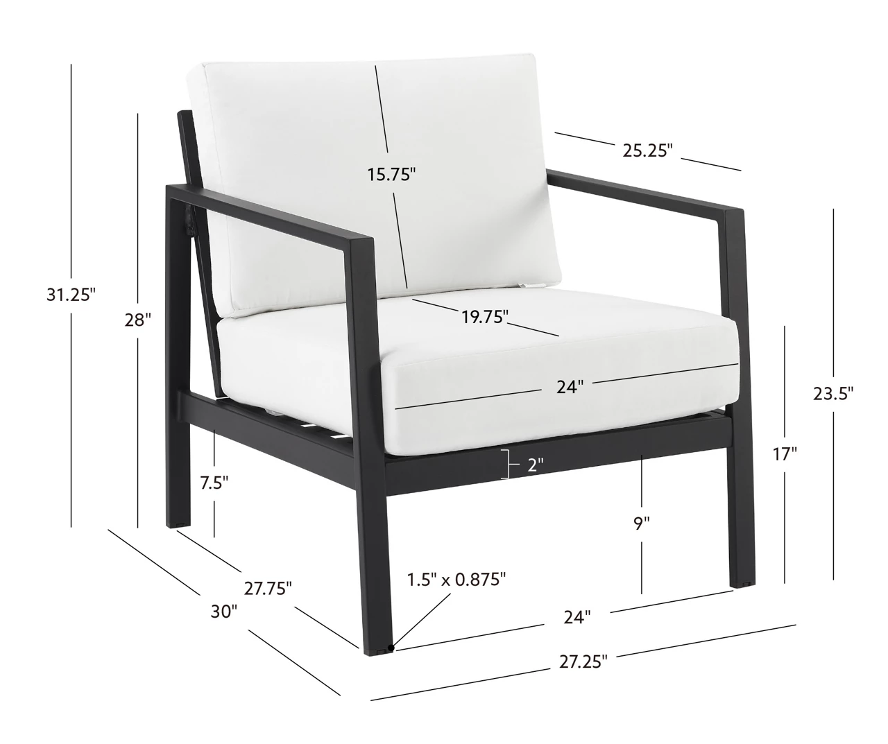 Marcy Metal Cushioned Patio Lounge Chair 13 Marcy Metal Cushioned Patio Lounge Chair - Image 13