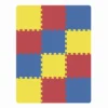 Primary Color Solid Interlocking Floor Tiles, 12-Pack
