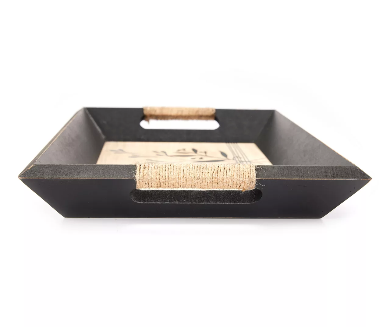 Black & Beige Botanical Decorative Tray 2 Black & Beige Botanical Decorative Tray - Image 2