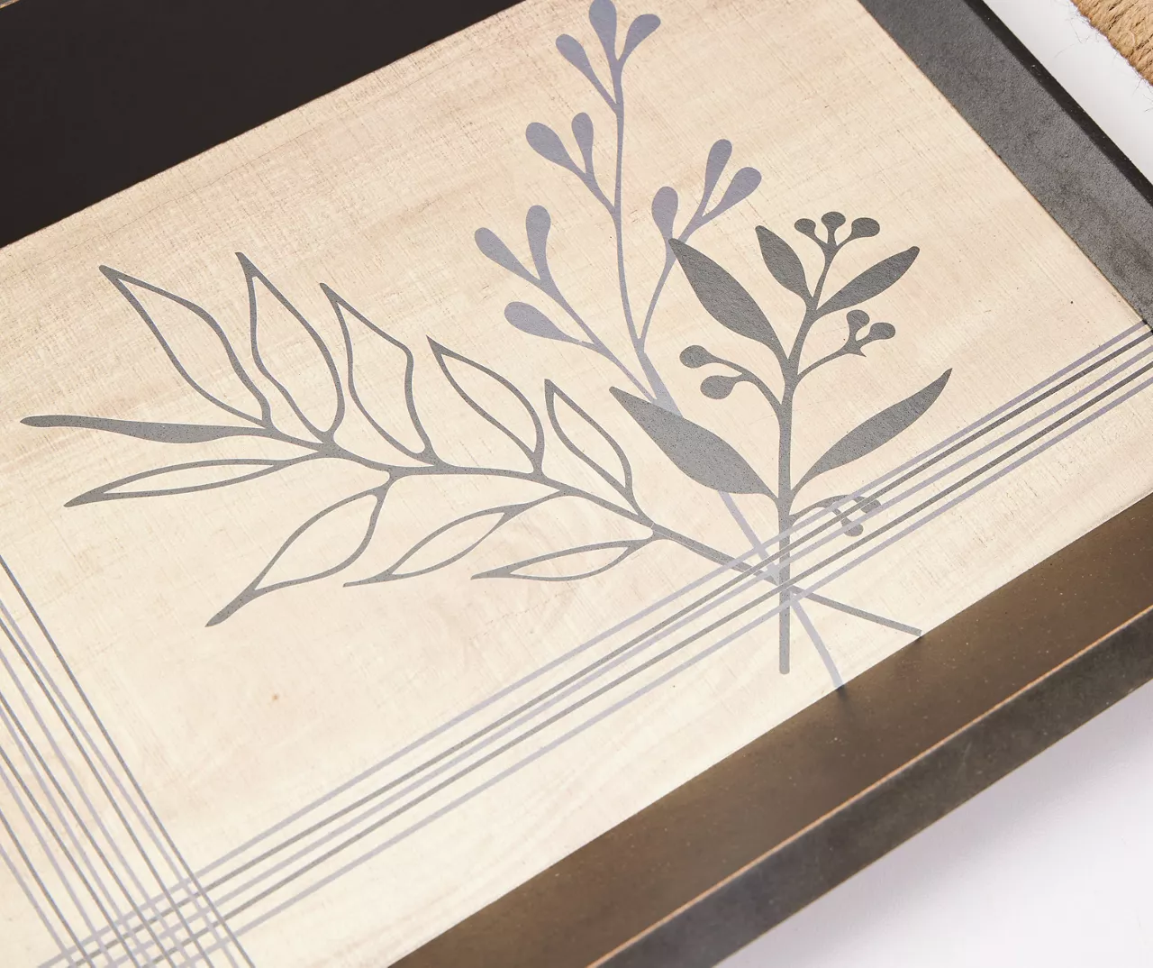 Black & Beige Botanical Decorative Tray 3 Black & Beige Botanical Decorative Tray - Image 3