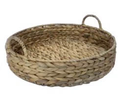 Brown Woven Round Water Hyacinth Decorative Tray, (16") -Northlight Outlet Home Store 810612684 A3 3