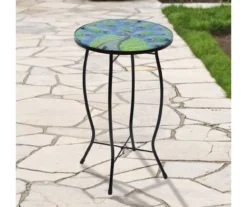 19" Peacock Glass Garden Table -Northlight Outlet Home Store 810612979 A0 2