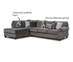 Broyhill Tripoli Slate Sectional & Ottoman Set -Northlight Outlet Home Store 810616881 810616882 X0 1