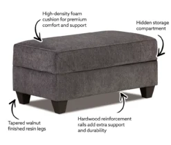 Tripoli Slate Storage Ottoman -Northlight Outlet Home Store 810616883 X0 1 1