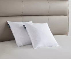 White Medium-Firm Cotton-Feather Square Pillow, 2-Pack -Northlight Outlet Home Store 810617421 A8 3