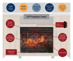 60" Modern Tan Electric Fireplace Console -Northlight Outlet Home Store 810617759 M7
