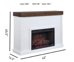 62" White Shiplap Grand Electric Fireplace 15 62" White Shiplap Grand Electric Fireplace -Northlight Outlet Home Store 810617760 A6 1