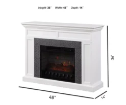 48" Faux Herringbone Mantel Electric Fireplace -Northlight Outlet Home Store 810617761 A6 1