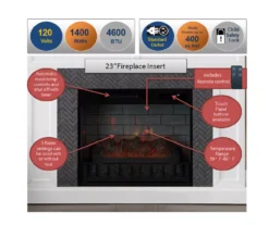 48" Faux Herringbone Mantel Electric Fireplace -Northlight Outlet Home Store 810617761 M7