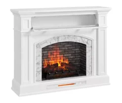62" White Marble Grand Electric Fireplace Console -Northlight Outlet Home Store 810617766 A0 3