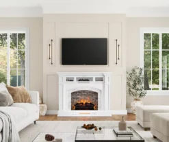 62" White Marble Grand Electric Fireplace Console -Northlight Outlet Home Store 810617766 B0 2