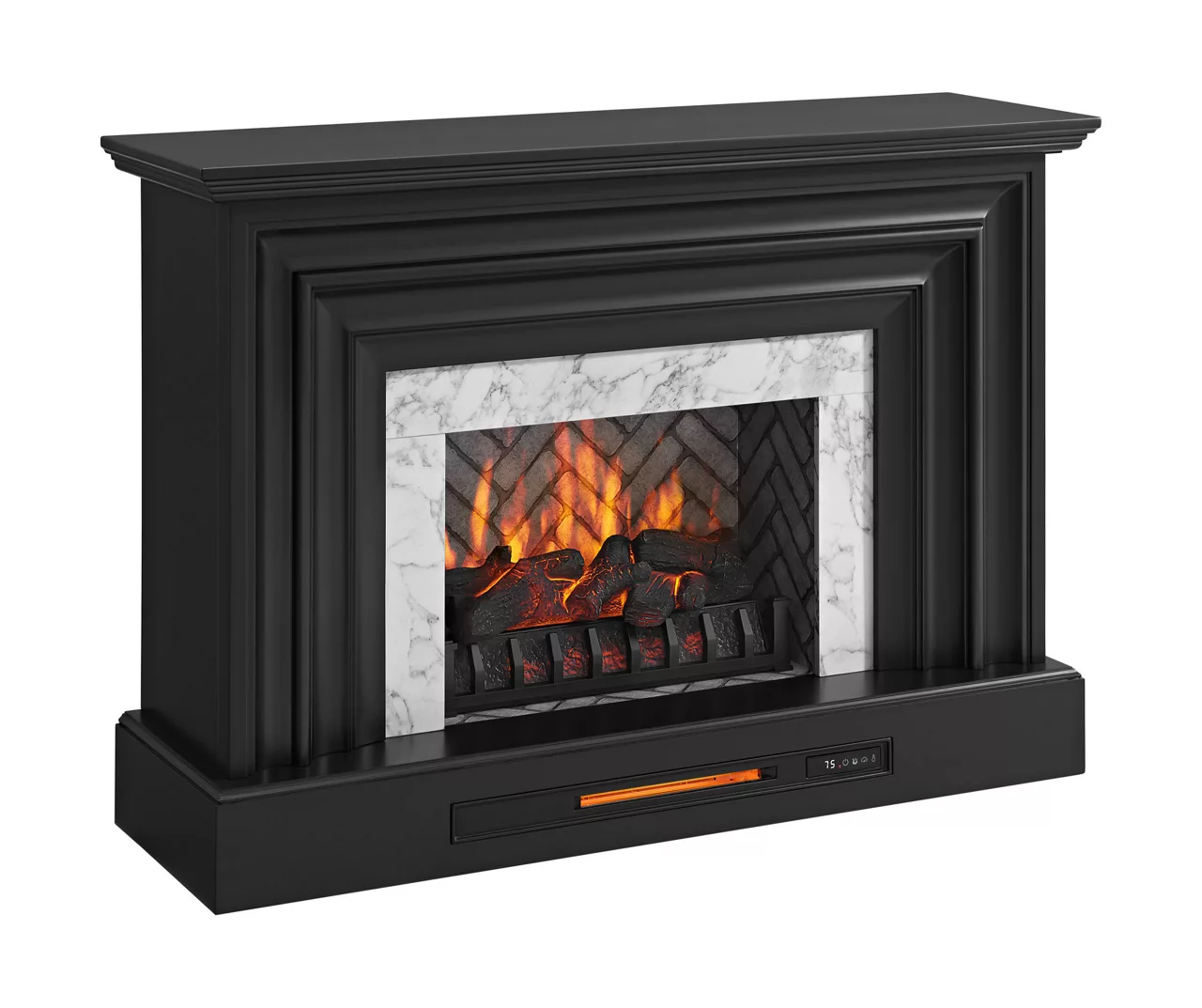 53.5" Black Petite Grand Electric Fireplace Console 6 53.5" Black Petite Grand Electric Fireplace Console - Image 6