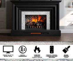 53.5" Black Petite Grand Electric Fireplace Console 16 53.5" Black Petite Grand Electric Fireplace Console -Northlight Outlet Home Store 810617767 M7