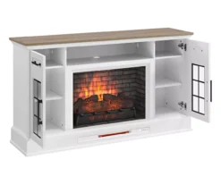 60" White 2-Door Electric Fireplace Console -Northlight Outlet Home Store 810618088 A0 3