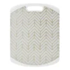 White & Gold Chevron Cutting Board, (11" X 14")