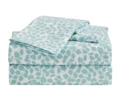 White & Green Leaf Sheet Set