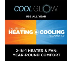 59.5" Black CoolGlow Electric Fireplace & Fan Console -Northlight Outlet Home Store 810620259 M7