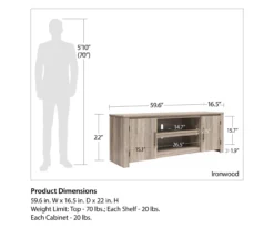 60" Aldridge Gray Oak TV Stand -Northlight Outlet Home Store 810621024 A0 6