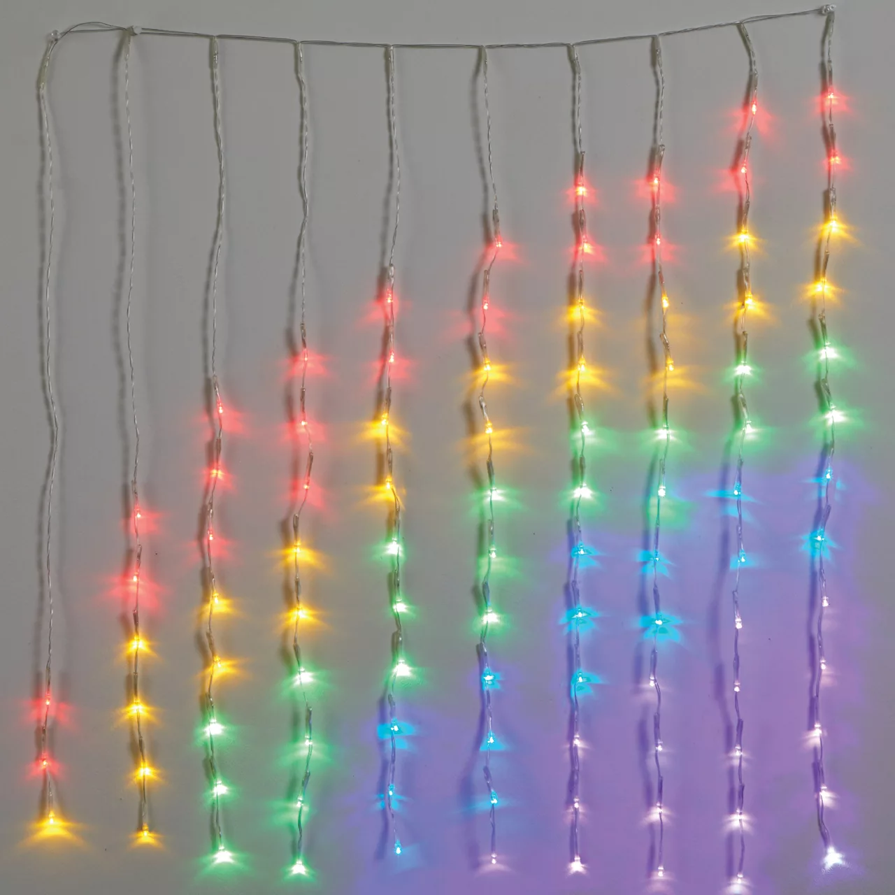 Glow-Up Rainbow LED Curtain Light Set, (2.8' X 2.13') 2 Glow-Up Rainbow LED Curtain Light Set, (2.8' X 2.13') - Image 2
