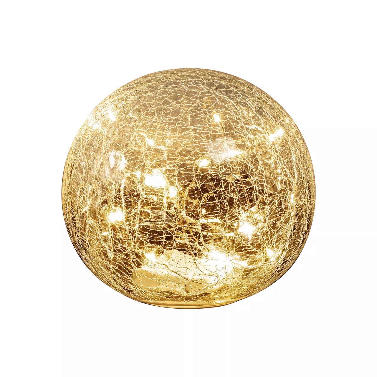 Glow-Up Warm White Cracked Glass Orb LED Light 1 Glow-Up Warm White Cracked Glass Orb LED Light