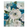 Blue & White Flowers Art Canvas, (16" X 20")