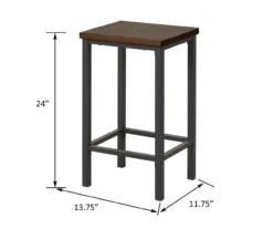 Walnut 3-Piece Pub Dining Set -Northlight Outlet Home Store 810641657 A6 2