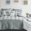 Kingston Gray & White Buffalo Check Comforter Set