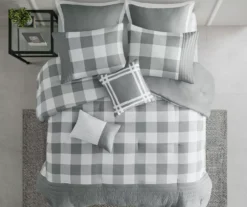 Kingston Gray & White Buffalo Check Comforter Set -Northlight Outlet Home Store 810679989 810679990 810679991 A4 4