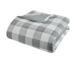 Kingston Gray & White Buffalo Check Comforter Set -Northlight Outlet Home Store 810679989 810679990 810679991 A8 6