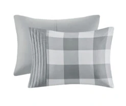 Kingston Gray & White Buffalo Check Comforter Set -Northlight Outlet Home Store 810679989 810679990 810679991 A8 7