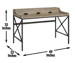Corday Gray Wood Writing Desk With USB Charing 13 Corday Gray Wood Writing Desk With USB Charing -Northlight Outlet Home Store 810680820 A7