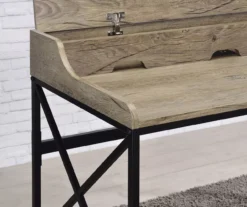 Corday Gray Wood Writing Desk With USB Charing 11 Corday Gray Wood Writing Desk With USB Charing -Northlight Outlet Home Store 810680820 B8 2