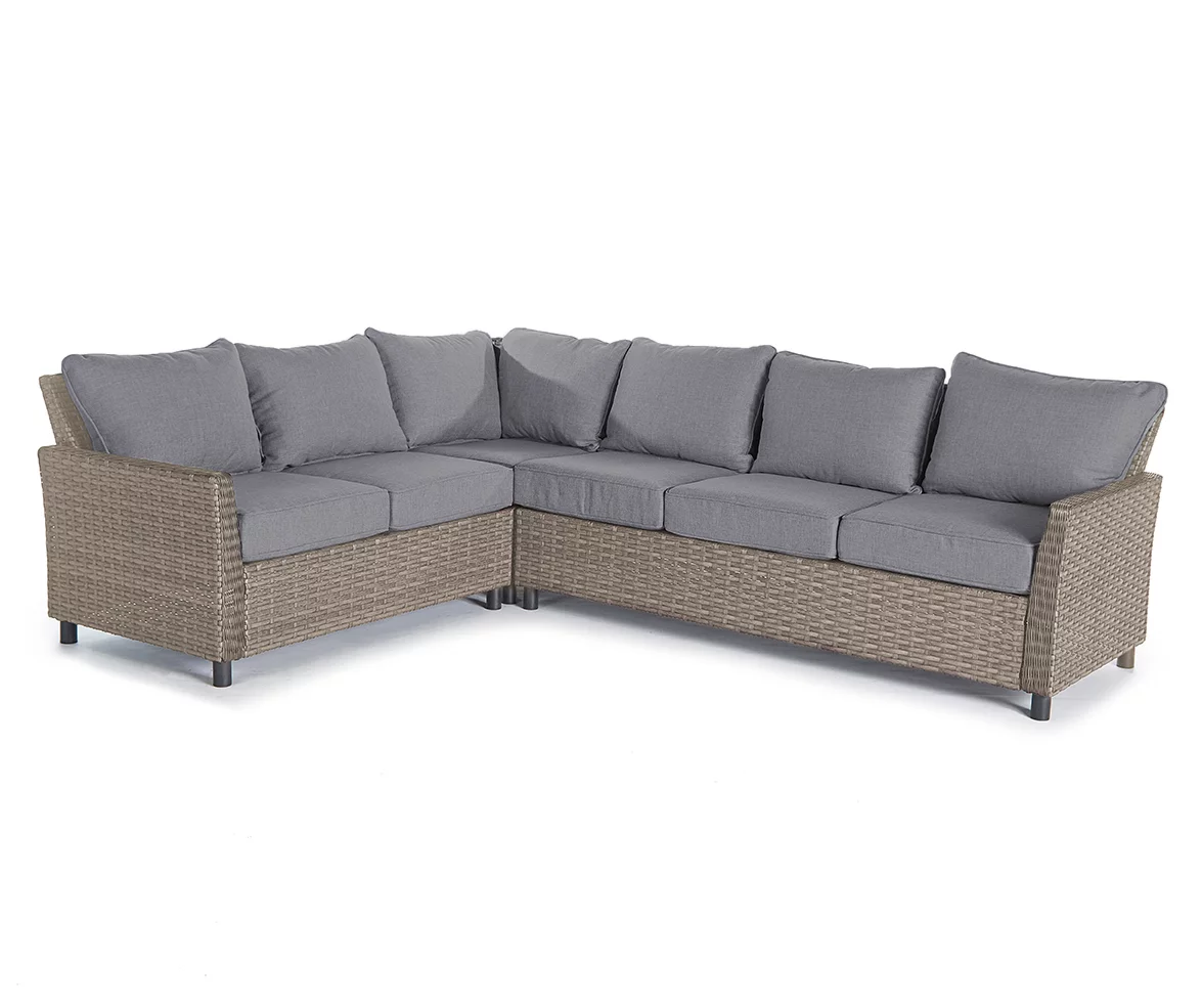 Broyhill Autumn Cove Gray All-Weather Wicker Cushioned Patio Sectional 1 Broyhill Autumn Cove Gray All-Weather Wicker Cushioned Patio Sectional