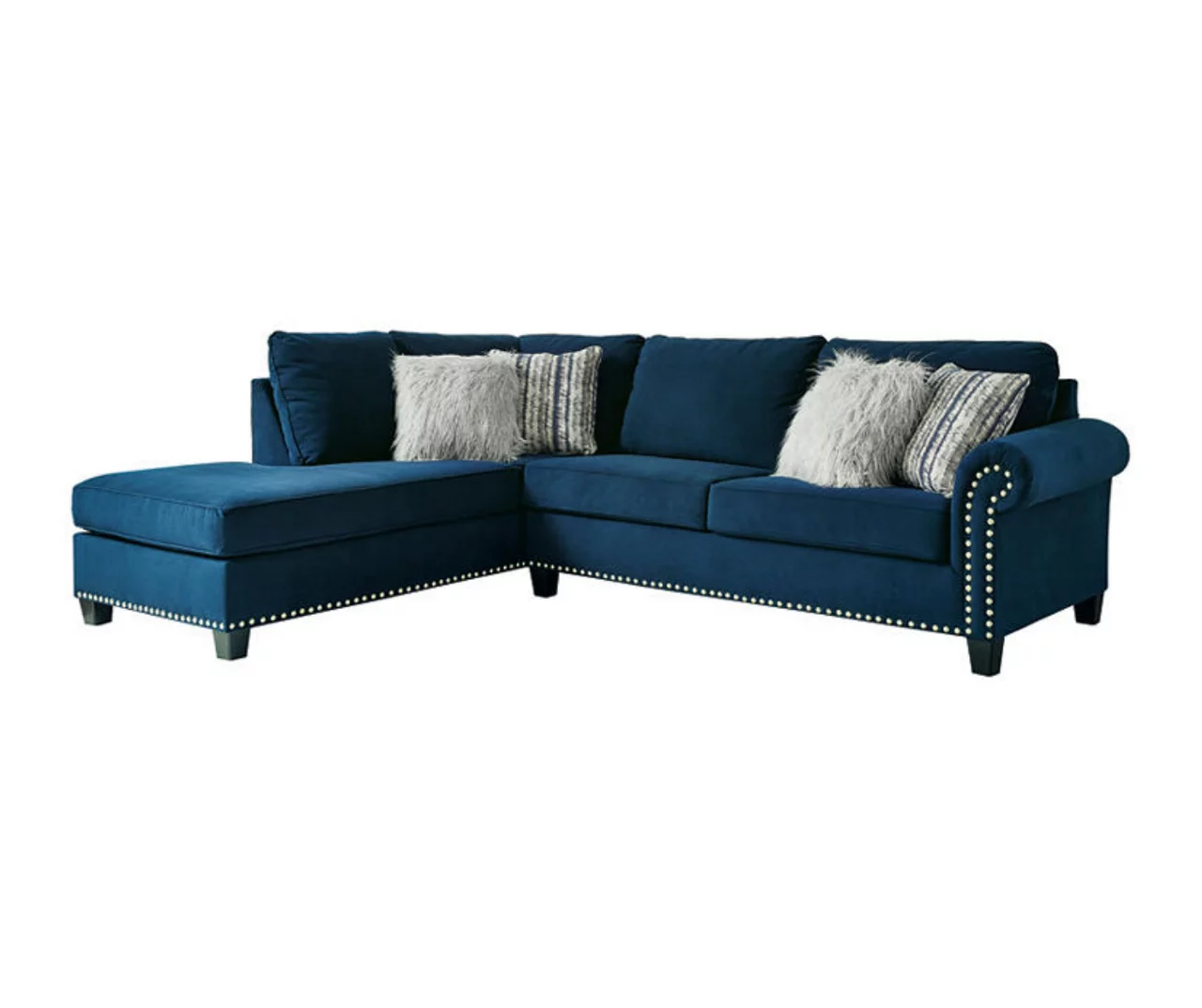 Signature Design By Ashley Trendle Blue Sectional With Left-Facing Chaise 1 Signature Design By Ashley Trendle Blue Sectional With Left-Facing Chaise