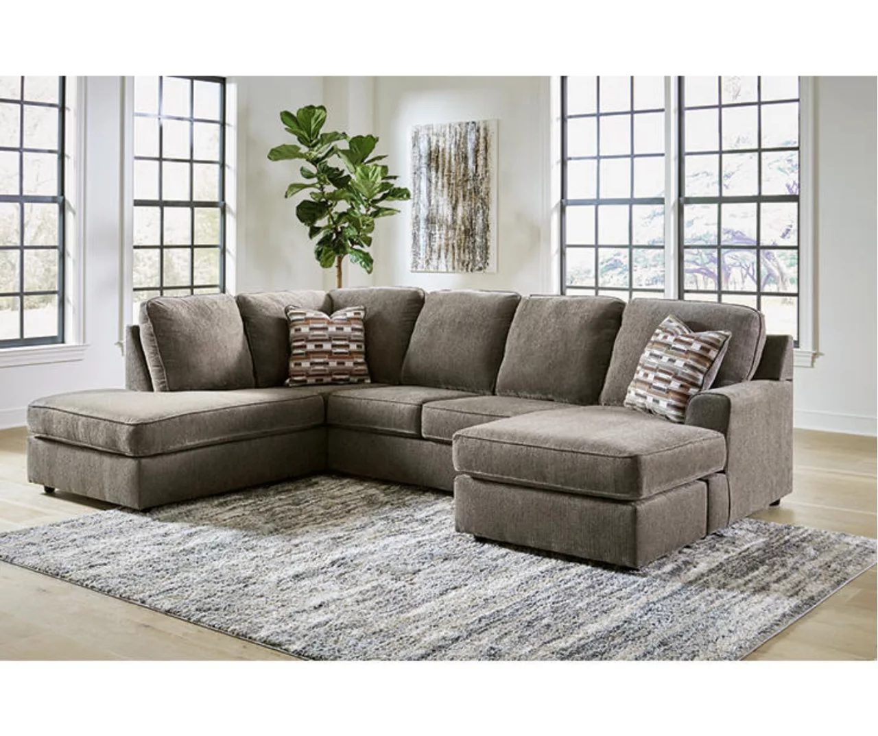 Signature Design By Ashley O'Phannon Gray 2-Piece Sectional With Right-Facing Sofa Chaise 2 Signature Design By Ashley O'Phannon Gray 2-Piece Sectional With Right-Facing Sofa Chaise - Image 2
