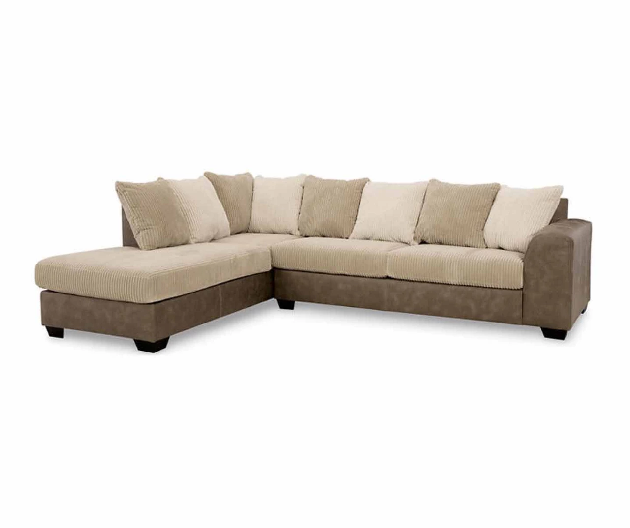 Signature Design By Ashley Keskin Corduroy Faux Leather Sectional With Left-Facing Chaise 1 Signature Design By Ashley Keskin Corduroy Faux Leather Sectional With Left-Facing Chaise