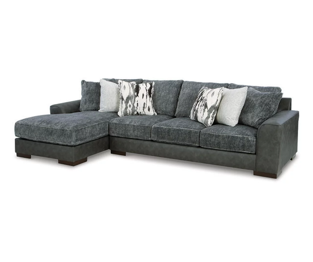 Signature Design By Ashley Larkstone Charcoal 2-Piece Sectional With Left-Facing Chaise 1 Signature Design By Ashley Larkstone Charcoal 2-Piece Sectional With Left-Facing Chaise