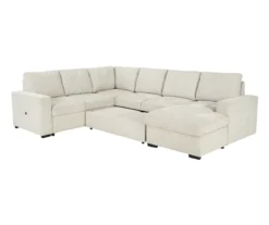 Signature Design By Ashley Millcoe Linen 3-Piece Sectional With Pop-Up Bed -Northlight Outlet Home Store combo870027 4