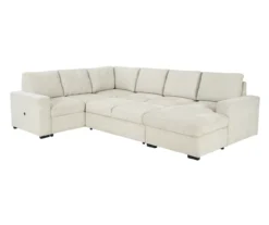 Signature Design By Ashley Millcoe Linen 3-Piece Sectional With Pop-Up Bed -Northlight Outlet Home Store combo870027 5