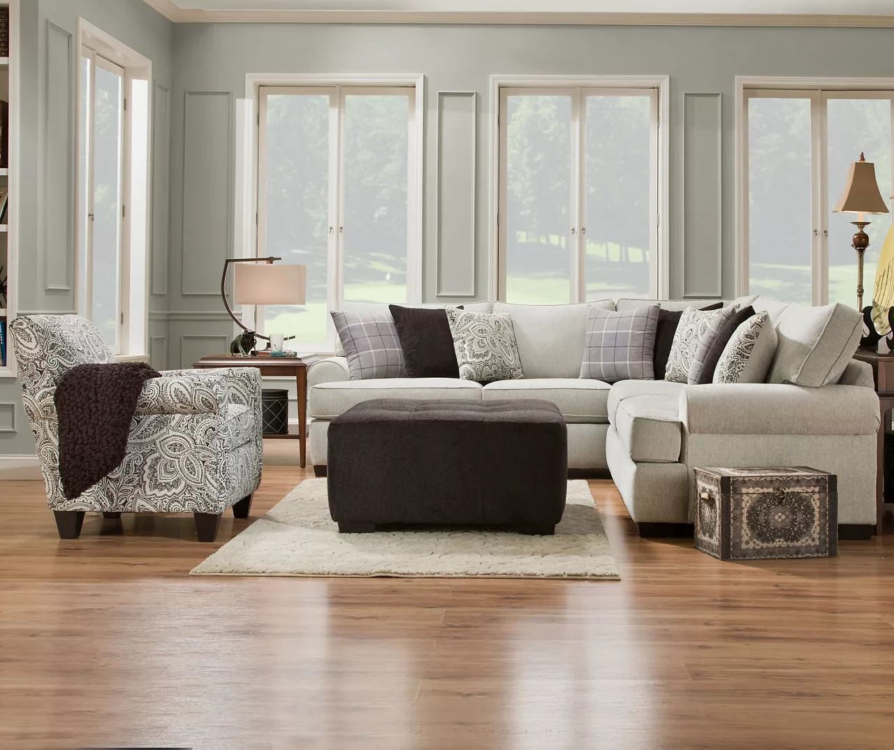 Griffin Menswear Gray Sectional 2 Griffin Menswear Gray Sectional - Image 2